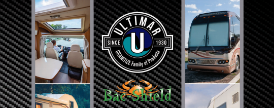Image preview of Ultimar's ad showing a partial crop of the ad that includes Ultimar's logo, the Bac Shield logo, and RV images.
